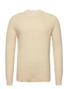 Slhremy Ls Knit All Stu Crew Neck W Camp Selected Homme Beige