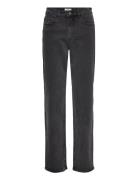 Objsava Mw Blk Straight Slit Jeans 124 Object Black