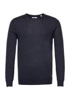 Johs Merino Crew Neck Knit Kronstadt Blue