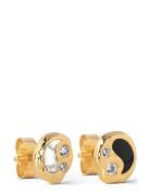 Sparkling Yin Yang Studs Enamel Copenhagen Gold