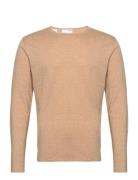 Slhrome Ls Knit Crew Neck Noos Selected Homme Beige
