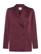 Relaxed Blazer With Slit And Button Coster Copenhagen Burgundy