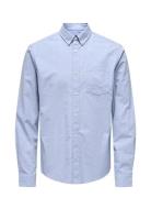 Onsneil Ls Oxford Shirt ONLY & SONS Blue