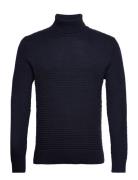 Slhremy Ls Knit All Stu Roll Neck W Camp Selected Homme Navy