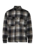 Onsbaz Ovr Pkt Brush Check Ls Shirt Blue ONLY & SONS Grey