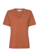 Leti V-Hals T-Shirt Minus Orange