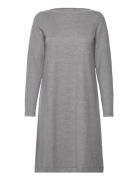 Midi Dress With A Sparkly Boat Neckline Esprit Collection Grey