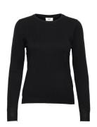 Objthess L/S O-Neck Knit Pullover Noos Object Black