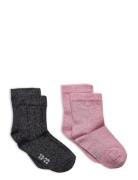 Ankle Sock W. Lurex Minymo Pink