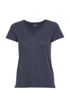 Slcolumbine V-Neck Ss Soaked In Luxury Navy