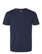 Slhnewpima Ss O-Neck Tee B Selected Homme Navy