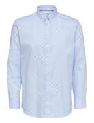 Slhregethan-Aop Shirt Ls Button Down B Selected Homme Blue