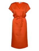 Viellette V-Neck S/S Dress/Su - Noos Vila Orange