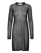 Sequin Knit Long-Sleeve Mini Dress REMAIN Birger Christensen Black