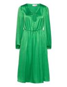 Vipetia L/S V-Neck Mid Calf Dress/Dc Vila Green
