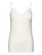 Slfmandy Rib Lace Singlet Noos Selected Femme White