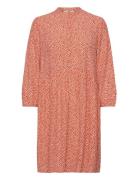 Woven Midi Dress With All-Over Pattern Esprit Casual Orange