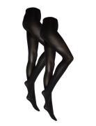 Pcnew Nikoline 90 Den Tights 2 Pack Noos Pieces Black