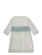 Embroidered Tulle Dress Mango White