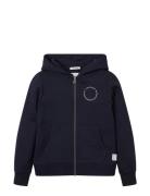 Fitted Sweatshirt Jacket Tom Tailor Navy