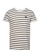 Basic Striped Tee Ss Clean Cut Copenhagen Green