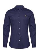 Ls Slim Fit Poplin Shirt Lyle & Scott Navy