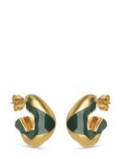 Amelia Hoops Enamel Copenhagen Gold