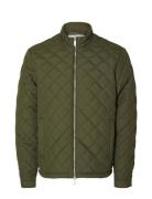 Slhjohn New Quilted Jacket Ex Selected Homme Khaki