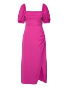 Afina Verona Ruched Midi Dress French Connection Pink