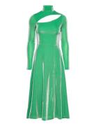 Metallic Nylon Cut-Out Dress ROTATE Birger Christensen Green