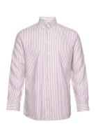 Slhregpure-Linen Shirt Ls Button Down B Selected Homme Burgundy