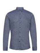 Linen/Cotton Shirt L/S Lindbergh Blue