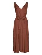 Long Midi Length Strap Dress IVY OAK Brown