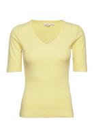 Ludmilla Ss Tee Gots Basic Apparel Yellow