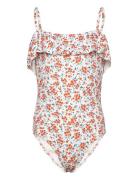 Ruffled Floral Print Swimsuit Mango Patterned