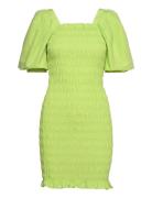Rikka Plain Dress A-View Green