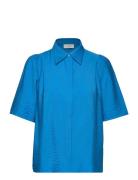 Alyssa Pleat Shirt NORR Blue