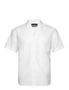 Bowling Cotton Linen Shirt S/S Clean Cut Copenhagen White