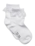 Ankle Sock W. Lace Minymo White