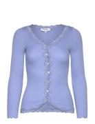 Silk Cardigan W/ Lace Rosemunde Blue