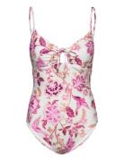 Silk Road Drawstring Keyhole Piece Seafolly Pink