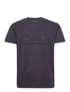 Reg Tonal Shield Ss T-Shirt GANT Black