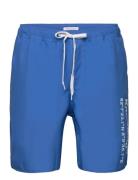 Swim Shorts With Elastic Waist And Knowledge Cotton Apparel Blue