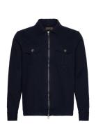 Brayden Zip Shirt Outerwear Morris Navy