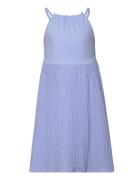 Cotton-Blend Dress Mango Blue