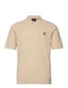 Textured Knitted Polo Lyle & Scott Cream