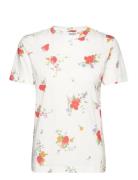 Slfsunna Ss Printed Tee Selected Femme White
