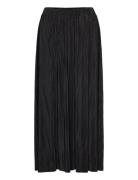 Slfsimsa Midi Plisse Skirt Noos Selected Femme Black