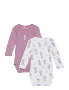Nbfbody 2P Ls Orchid Haze Rabbit Noos Name It Patterned