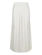 Knitted Skirt With Openwork Details Mango White